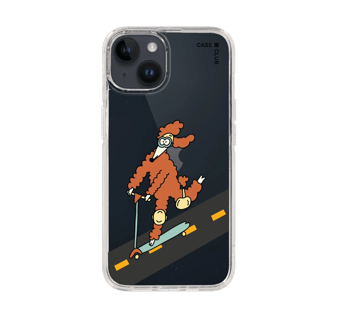 poodle on scooter